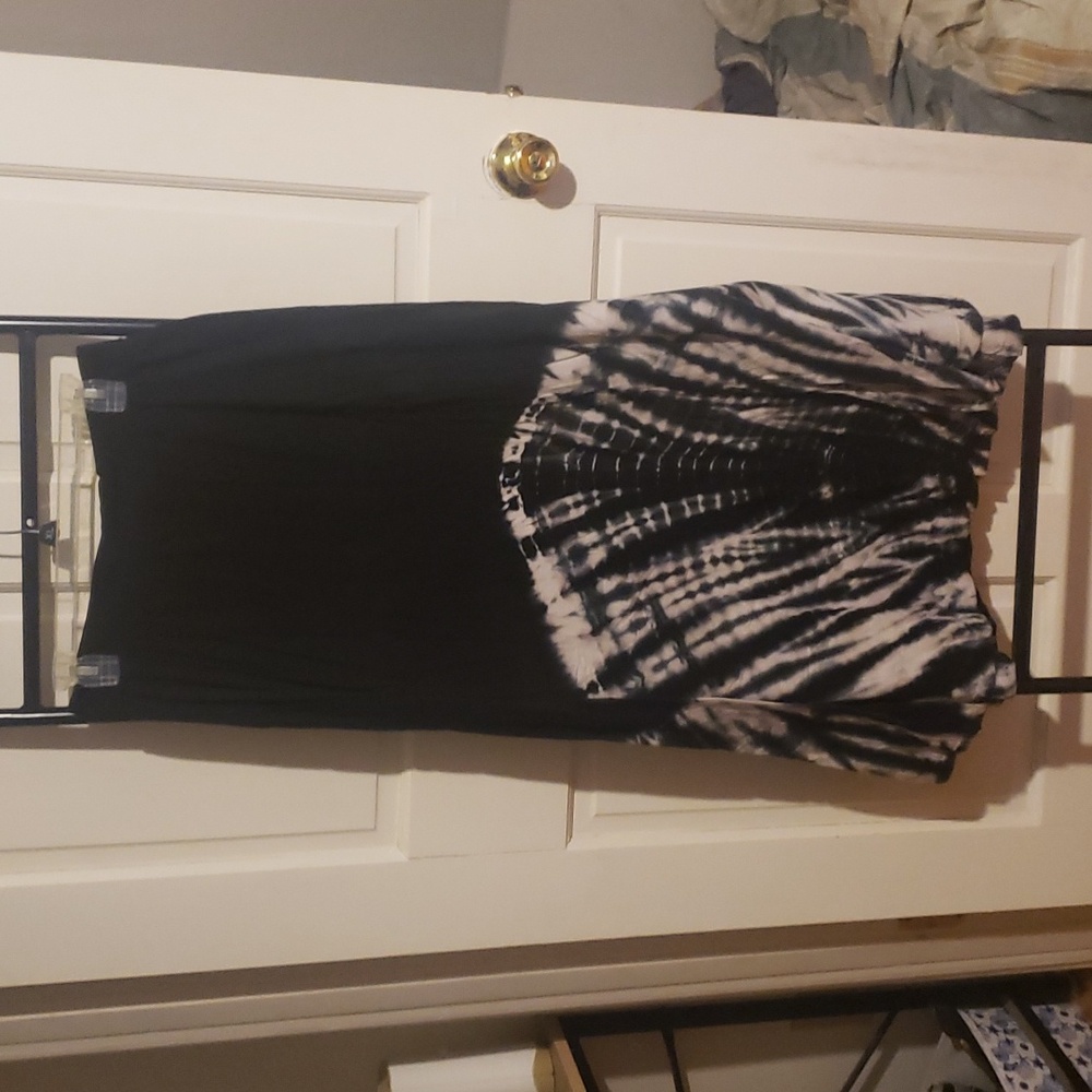 tie dye maxi skirt